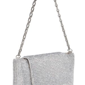 I.N.C. International Concepts Mesh East West Baguette Bag Women's OS Pewter